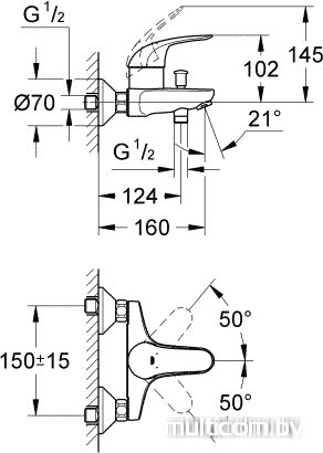 Смеситель Grohe Euroeco 32743000