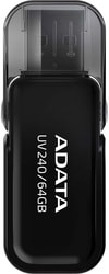 USB Flash A-Data UV240 64GB (черный)