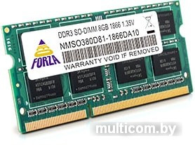 Оперативная память Neo Forza 4GB DDR3 SODIMM PC3-12800 NMSO340D81-1600DA10