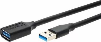 Удлинитель Telecom TUS708-3M USB 3 Type-AM - USB 3 Type-AF (3 м, черный)