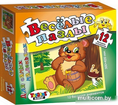 Пазл Topgame Веселые пазлы. Медвежонок с медом 01245
