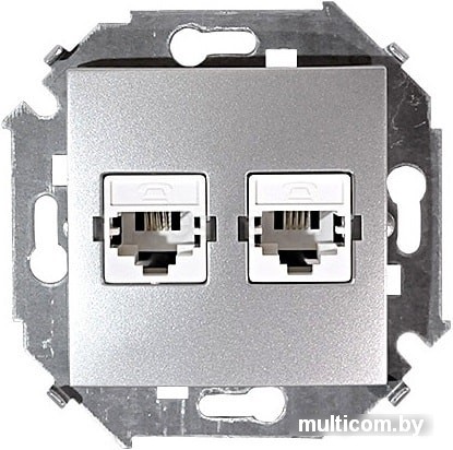 Розетка компьютерная Simon 1591590-033 (алюминий)