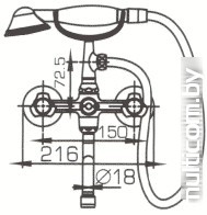 Смеситель Bravat Duo F6133186CP-LB