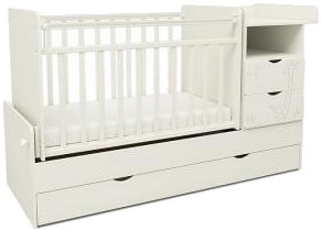 Кроватка-трансформер СКВ-Компани СКВ-5 Жираф 550041 (белый)