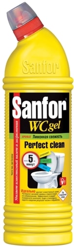 Средство для унитаза Sanfor WC Gel Лимонная свежесть 750 г
