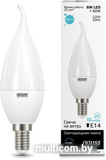 Светодиодная лампа Gauss Elementary E14 6Вт 4100K [34126]