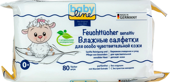 Влажные салфетки Babyline Для особо чувствительной кожи С экстрактом миндаля (80 шт)