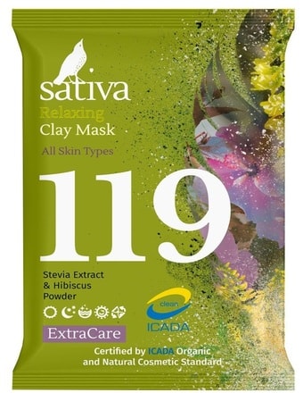 Sativa Маска для лица сухая №119 минеральная расслабляющая