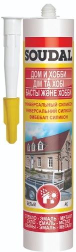 Герметик Soudal Универсальный. Дом и хобби 280 мл (белый)