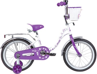 Детский велосипед Novatrack Butterfly 14 2020 147BUTTERFLY.WVL20 (белый/фиолетовый)