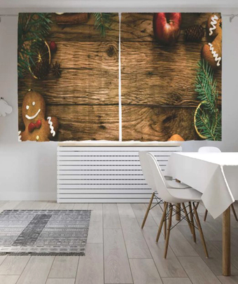 Комплект штор JoyArty Долгожданное рождество Oxford DeLux 1.45x1.8 м (2 шт)