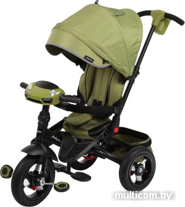 Детский велосипед Moby Kids Leader 360° 12x10 AIR (оливковый)