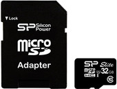 Карта памяти Silicon-Power microSDHC Elite UHS-1 (Class 10) 32 GB (SP032GBSTHBU1V10-SP)