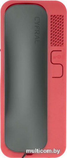 Абонентское аудиоустройство Cyfral Unifon Smart U (красный, с графитовой трубкой)