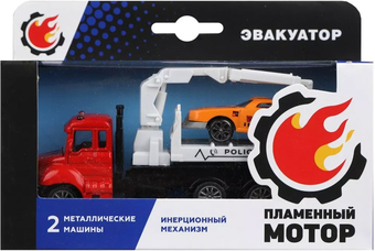 Автомобиль с подъемником Пламенный мотор 870519 (красный)