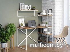 Стол LoftyHome Мальборк Кросс 1251767 (дуб с белым основанием)