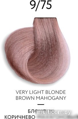 Крем-краска Ollin Professional Color Platinum Collection 9/75 блонд коричнево-махагон 100 мл