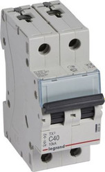 Выключатель автоматический Legrand TX3 2P 40A С 10kA 2M 403934