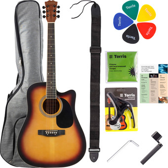 Акустическая гитара Terris TD-045 SB Starter Pack