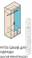 Шкаф распашной Заречье Ника Н10з (белый/дуб сонома)