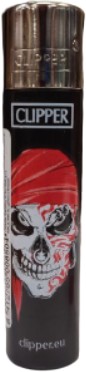 Зажигалка Clipper CP11RH (черный череп)