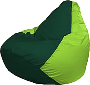 Кресло-мешок Flagman Груша Мега Super Г5.1-63 (тёмно-зелёный/салатовый)