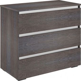 Комод Кортекс-мебель Бари 80 3ш (береза/береза/белый)