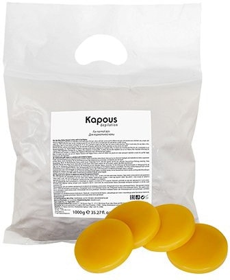 Воск Kapous Эластичный воск желтый Натуральный в дисках, 1000 г