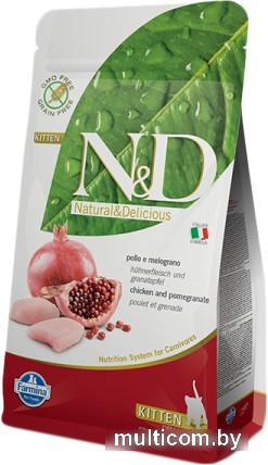 Сухой корм для кошек Farmina N&D Grain Free Chicken & Pomegranate Kitten 5 кг