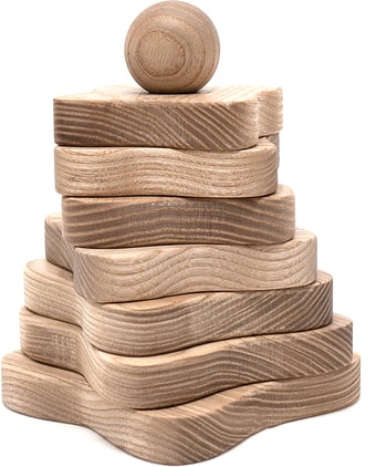 Пирамидка Polle Toys Пирамидка с сечением цветок TO0414AS00 (ясень)