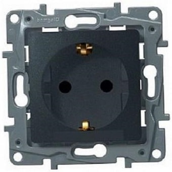 Розетка Legrand Etika 672621 (антрацит)