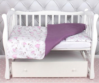 Постельное белье Amarobaby Baby Boom КПБ-3 Амели (белый)