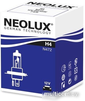 Галогенная лампа Neolux H4 Standart 1шт [N472]