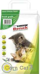 Наполнитель для туалета Super Benek КОРН-кет. Свежая трава 7л