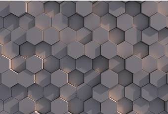 Фотообои Vimala 3D Шестиугольники 3 270x400
