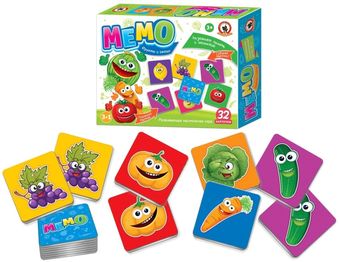 Развивающая игра Русский стиль Мемо Фрукты и овощи 03454