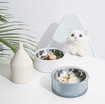 Миска Furrytail Antibacterial Stainless Steel Cat Bowl (белый)