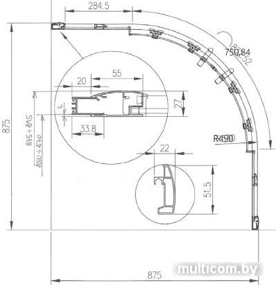 Душевой уголок Ravak Blix XP2CP4 87x87 (хром/прозрачное)