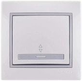 Выключатель проходной Lezard Mira 701-0215-105 (белый/серый)