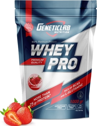 Geneticlab Whey Pro (1000 г, клубника)
