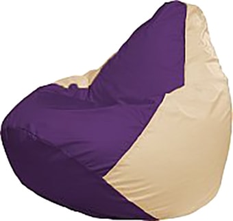 Кресло-мешок Flagman Груша Мега Super Г5.1-73 (фиолетовый/светло-бежевый)