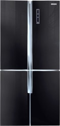 Четырёхдверный холодильник Ginzzu NFK-510 Black glass