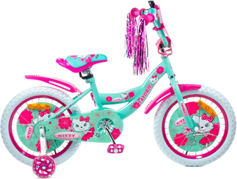 Детский велосипед Favorit Kitty 16 KIT-16GN (розовый/бирюзовый)