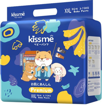 Трусики-подгузники Kissme Premium Pants XXL от 15 кг (36 шт)