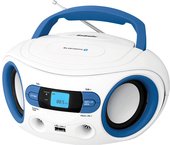 Портативная аудиосистема BBK BS15BT (белый/голубой)