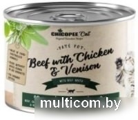 Консервированный корм для кошек Chicopee Kitten с говядиной, курицей и олениной 195 г