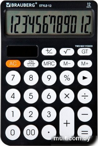 Калькулятор BRAUBERG Style-12 272965 (черный)