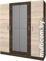 Шкаф распашной Горизонт Лайн/Леси 4х ств. (кантер/сонома)