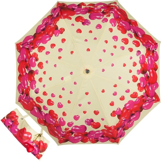Зонт Moschino 7275-OCI Rubber Heart Beige