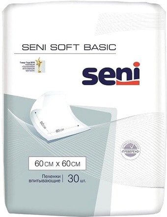Пеленки Seni Soft Basic 60х60 см (30 шт)